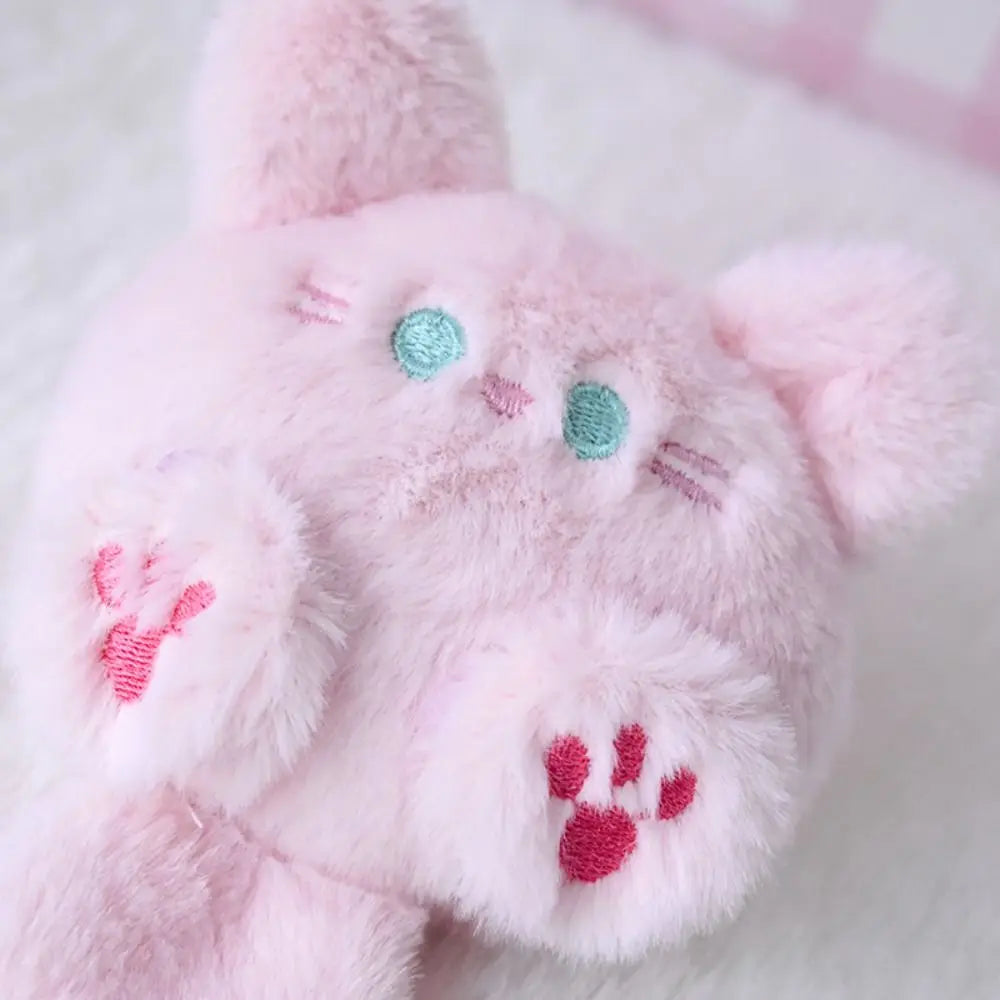 Kawaii Soft Stuffed Animal Little Cat Keychain Plush Bag Car Pendant Keychain DIY Trinket Kids Stuffed Animal Toys