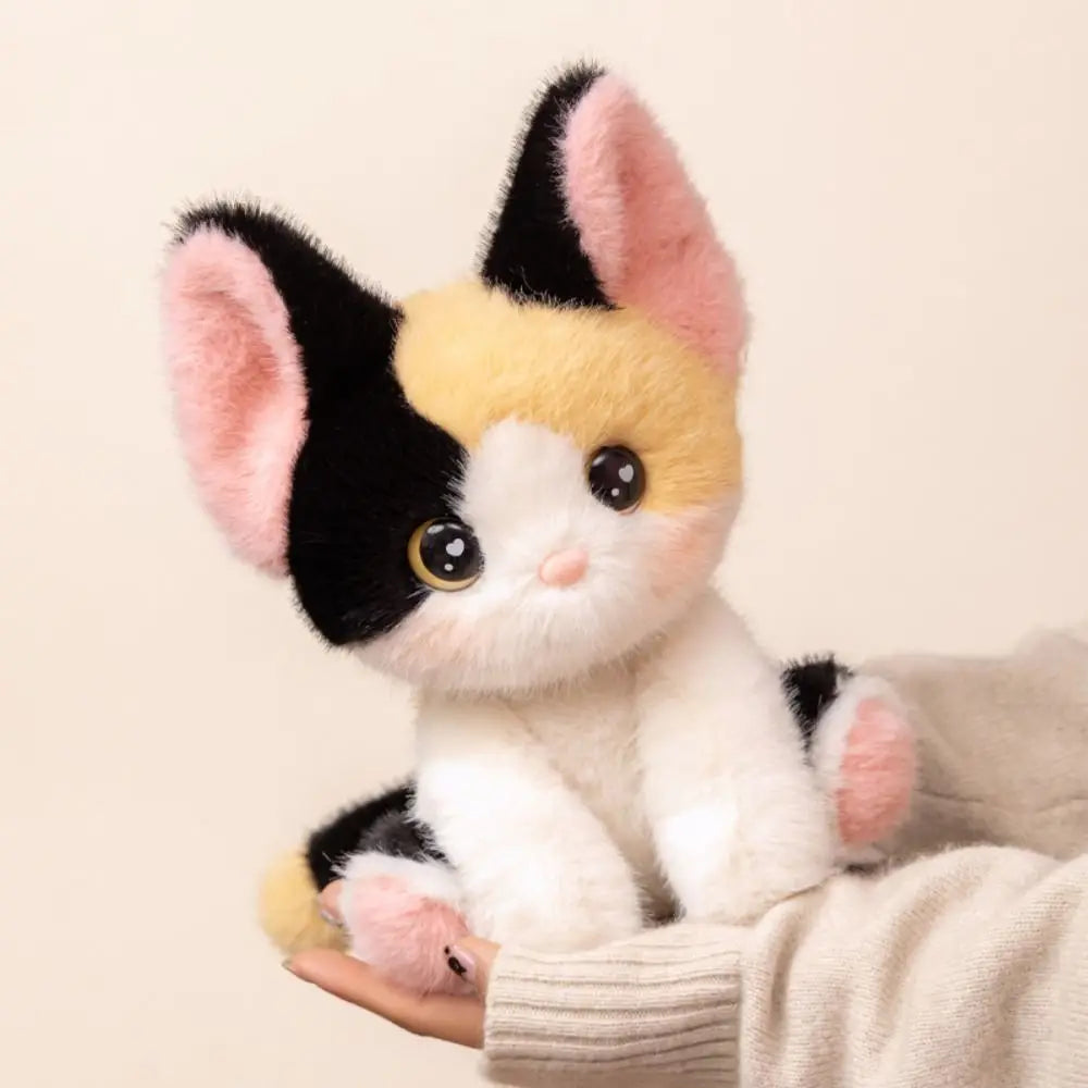 Stuffed Animal Siamese Cat Plush Cute Sitting Desktop Ornament Stuffed Devon Rex Kitten Doll Cartoon Cat Plush Doll Kids Toy